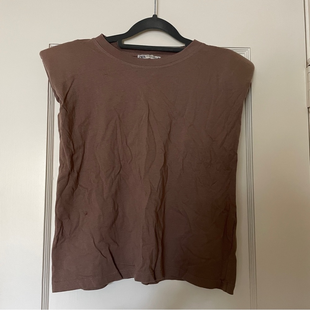 Zara shoulder pad tank top